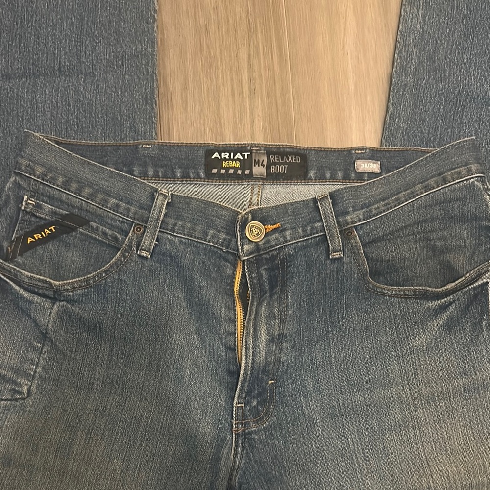 Ariat Blue Relaxed Fit Jeans with Lived-In Look